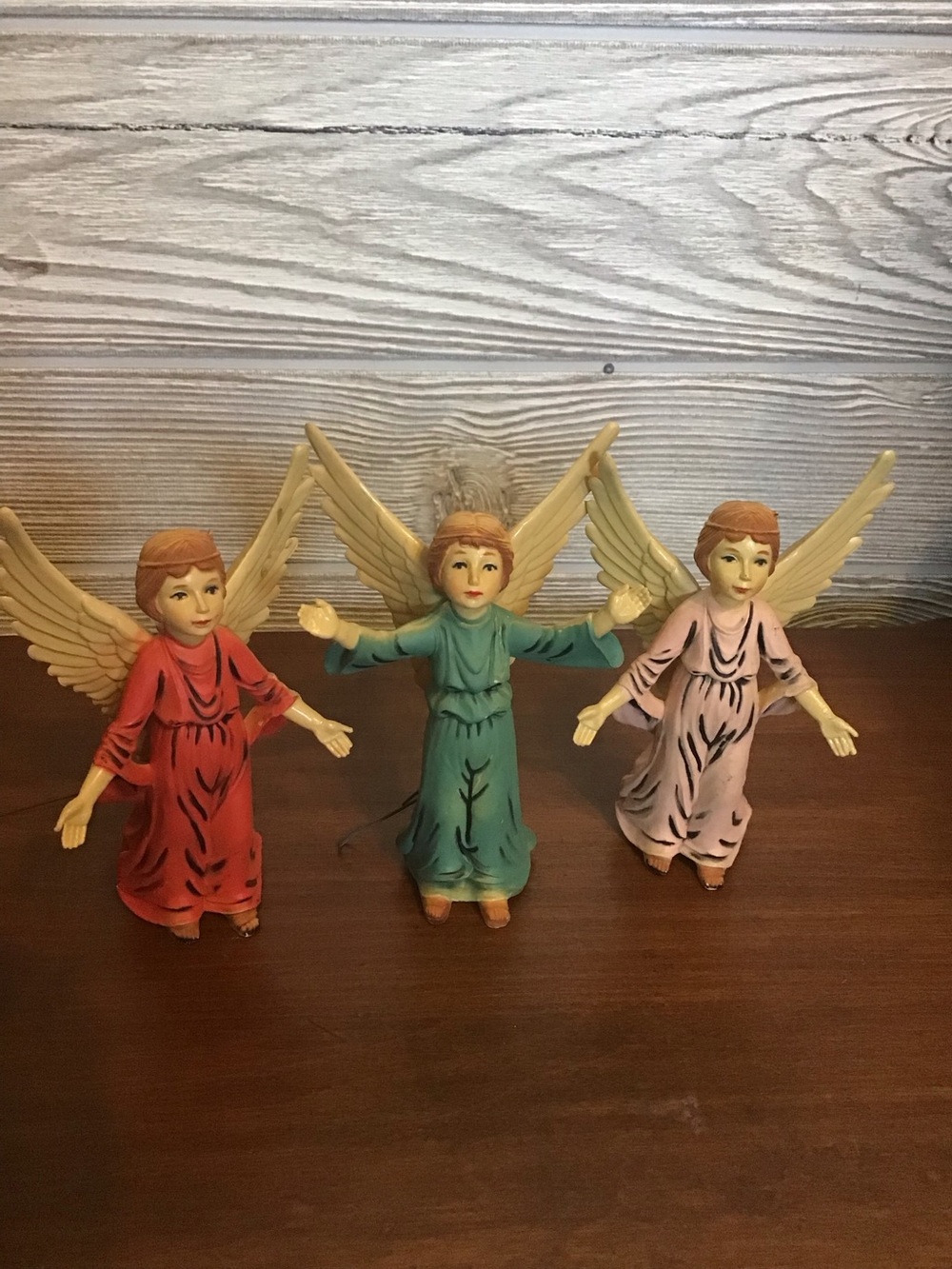 Set of 3 Vintage Christmas Angel ornaments. Made in Macau